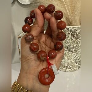 Jasper stone bracelet 14mm beads size